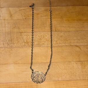Lia Sophia Silver Filigree Pendant Necklace